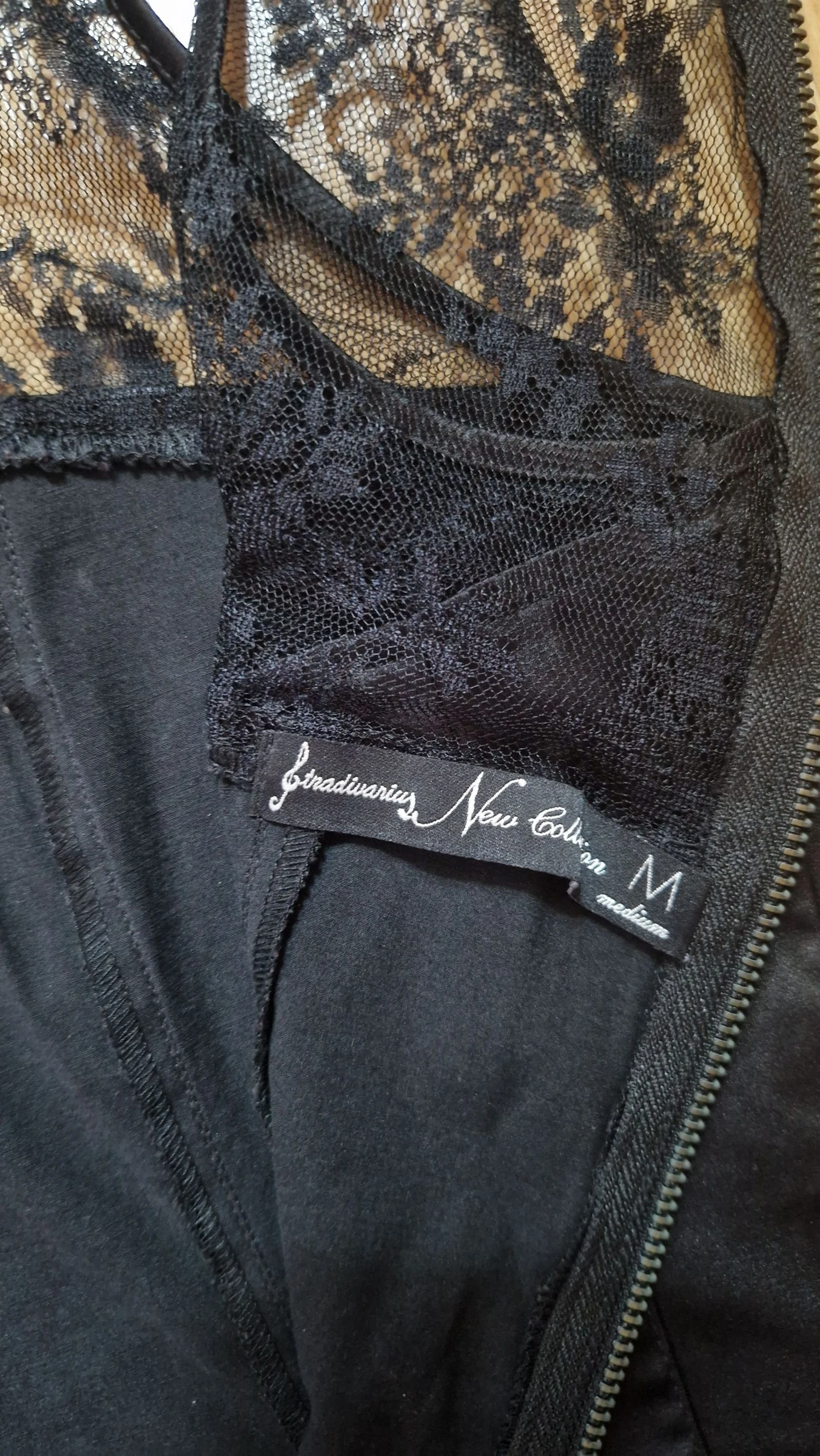 Vestido negro encaje corsé Stradivarius M – photo 19